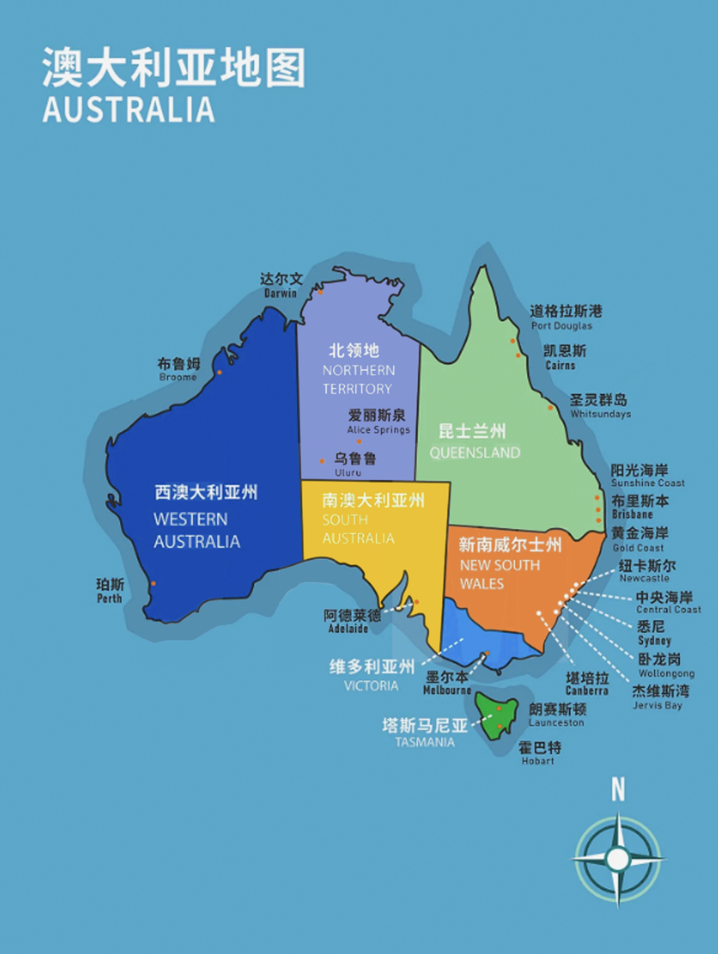 澳洲各州最新概况概览